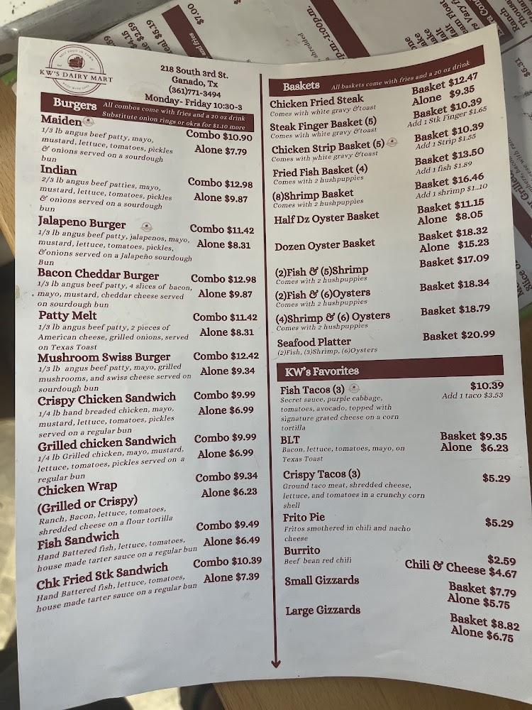 KW's Dairy Mart Fries